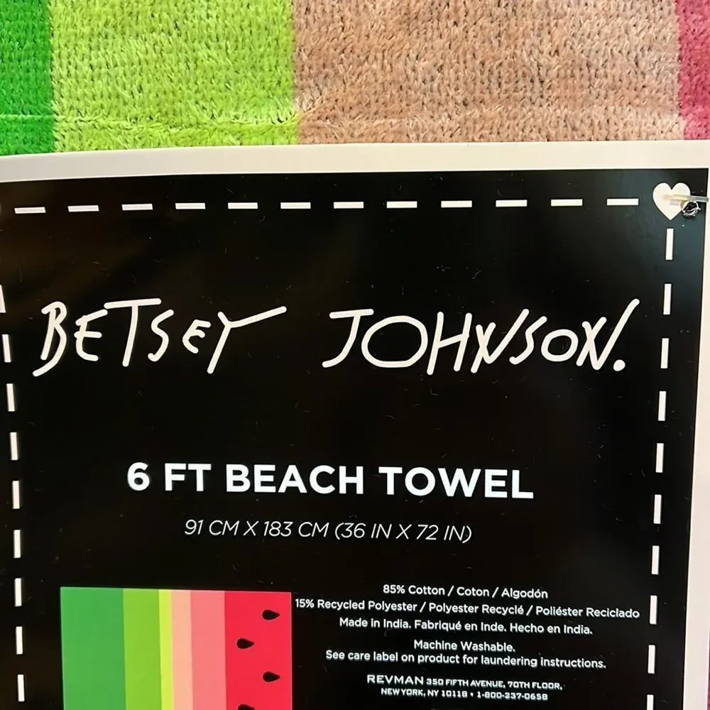 Betsey Johnson watermelon beach towel